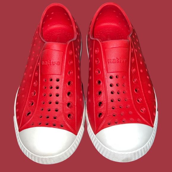Native Shoes Jefferson Toddler Slip-On Cardinal Red Sneakers Size C 12 - Picture 2 of 6